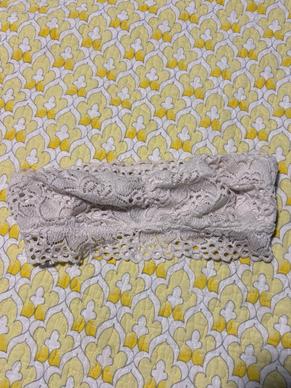 Aerie White Lace Bandeau Bralette
